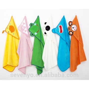 Serviette à capuchon en coton biologique doux bébé animal différent, cadeau garçons / filles / enfants / bébés (bt-014)